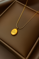2024 New Irregular English Letter Pendant Gold Color Stainless steel Necklace Fashion Jewelry For Women's Indelible Accessories