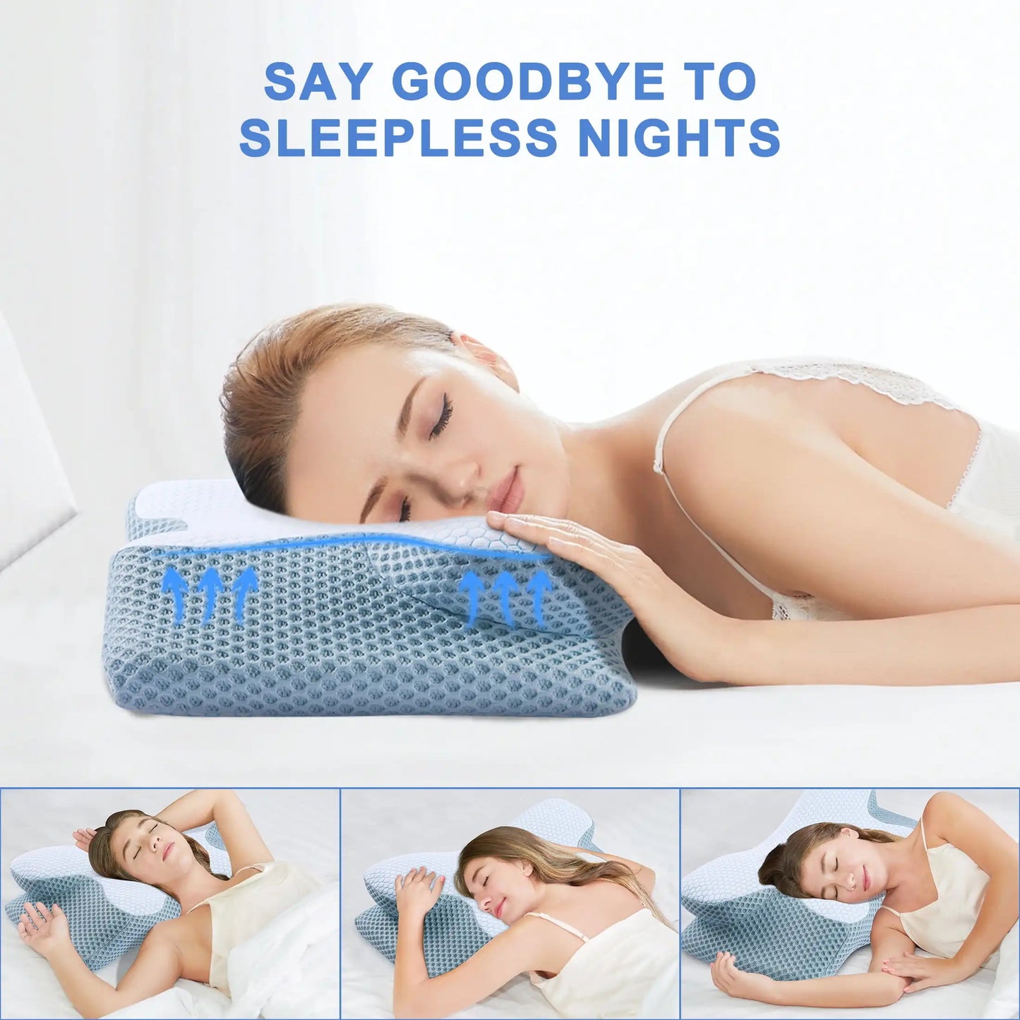 LIANDA P-094 Best Selling Custom Sleep Orthopedic Pillow Memory Foam Bed Pillow Memory Foam Pillow