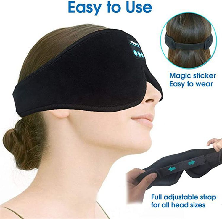Soft 3D Sleep Eye Mask Music Headphones with Ultra-thin Speaker Microphone 10 Hours Playtime Cool Tech Gadgets for Men and Women