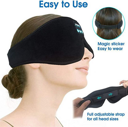 Soft 3D Sleep Eye Mask Music Headphones with Ultra-thin Speaker Microphone 10 Hours Playtime Cool Tech Gadgets for Men and Women