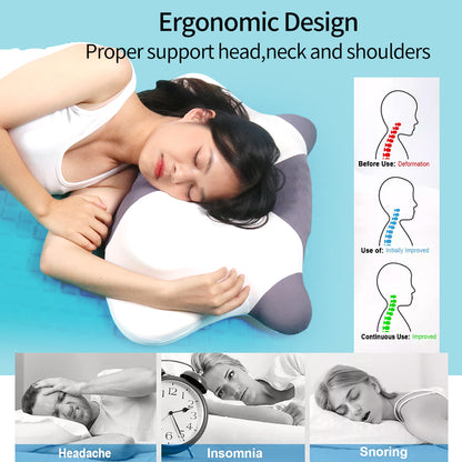 Custom Cervical Pillow for Neck Pain Relief Contour Memory Foam Pillow for Couples Anti Pressure Hand Pillow for Couple Sleeping