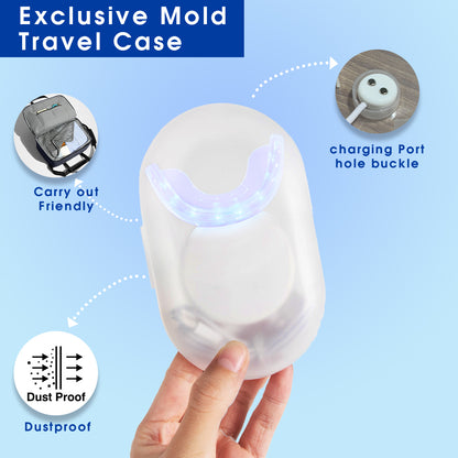 16 LED Blue Light Teeth Whitening Accelerator Device 16 Minutes Timer Wireless with Travel Case
