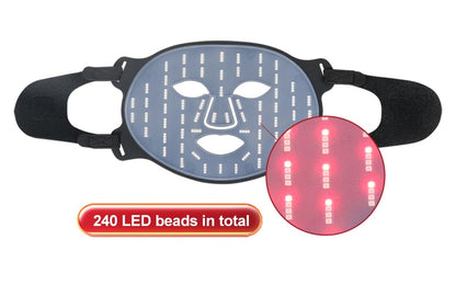 Sunglor Silicone 460NM 590NM 630NM 850NM Near Infrared Therapy Salon Red Light Therapy LED Mask
