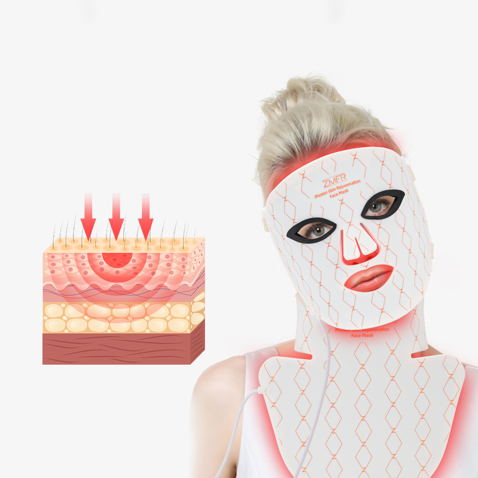 Ultimate LED-Red Light Combo: Face Skin Care Mask & Neck Rejuvenation Mask with 460/590/630/850nm & Bulbs
