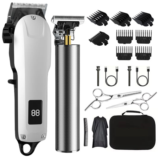 Hair Trimmer Set Men's Beauty Set Multi-functional Rechargeable Wireless Professional Hair Salon Men's Beard Trimmer Razor
