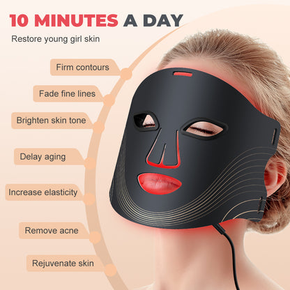 New Trending 7 Colors Silicone Red-light Facial Mask Electric Beauty Led Face Mask Massager