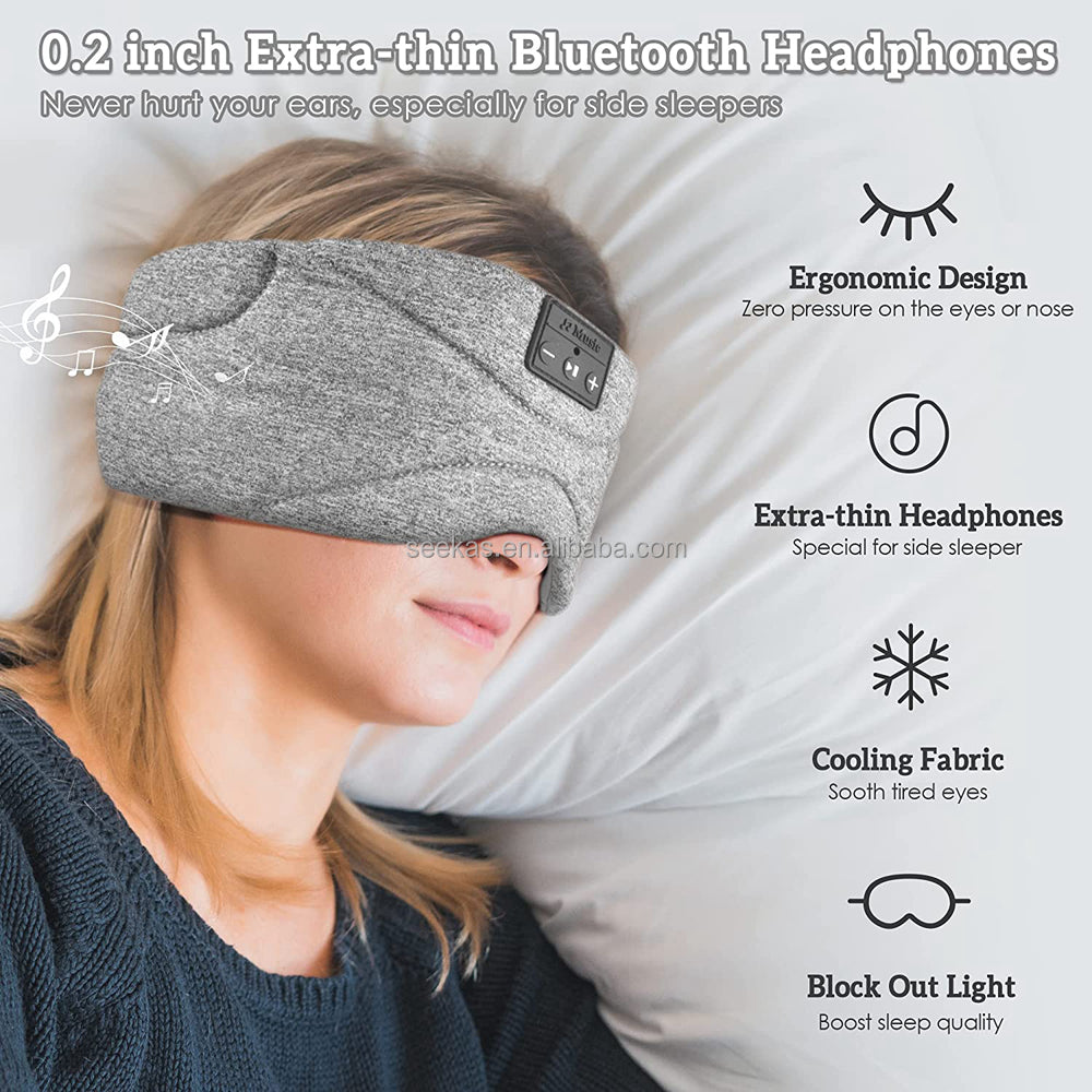 Bluetooth Sleep Mask Headphones 35 Hours Playtime Sleeping Eye Mask with Soft Thin Speakers Eye Health Supplies Drop Shipping