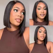 Straight Bob 200% Full Density 13x4 HD Transparent Lace Frontal Wigs Human Hair On Clearance Sale For Women