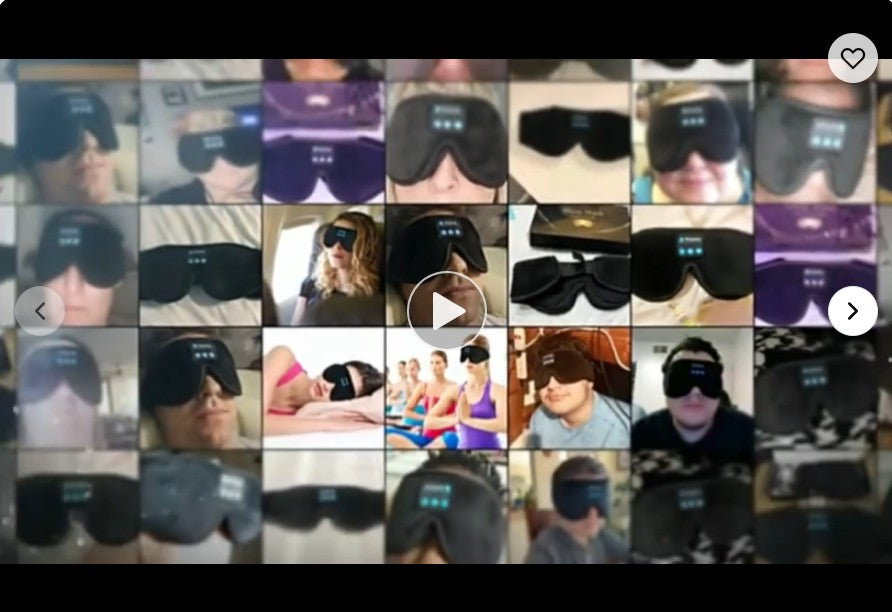 Soft 3D Sleep Eye Mask Music Headphones with Ultra-thin Speaker Microphone 10 Hours Playtime Cool Tech Gadgets for Men and Women