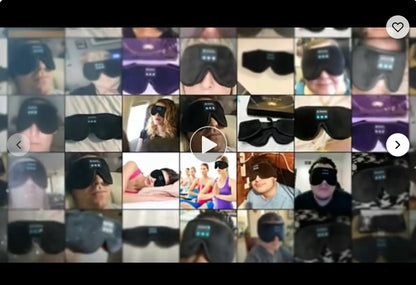 Soft 3D Sleep Eye Mask Music Headphones with Ultra-thin Speaker Microphone 10 Hours Playtime Cool Tech Gadgets for Men and Women
